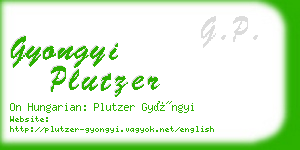 gyongyi plutzer business card